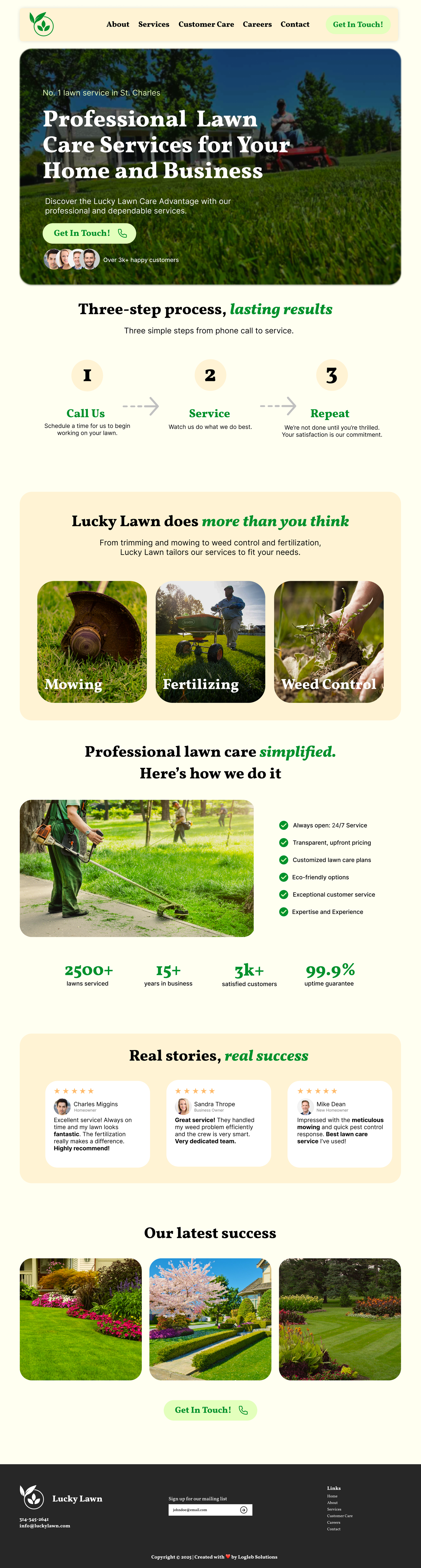 St. Charles Lawn Care Web Design