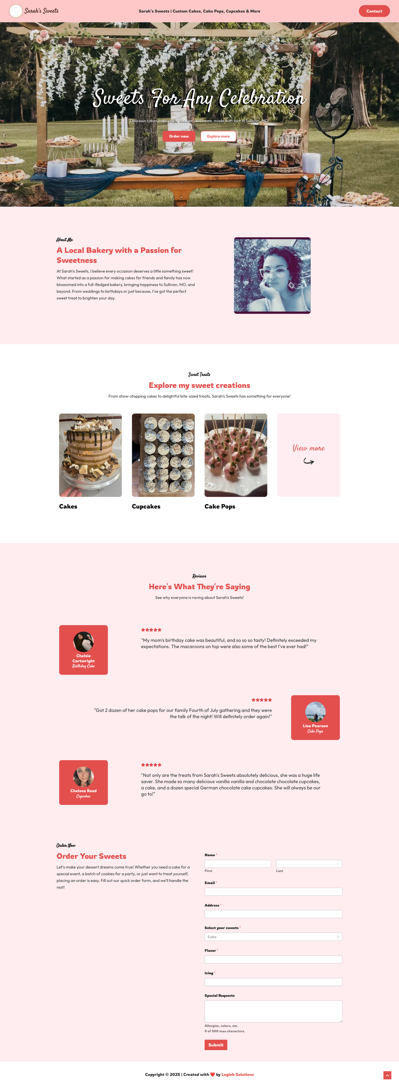 St. Charles Bakery Web Design